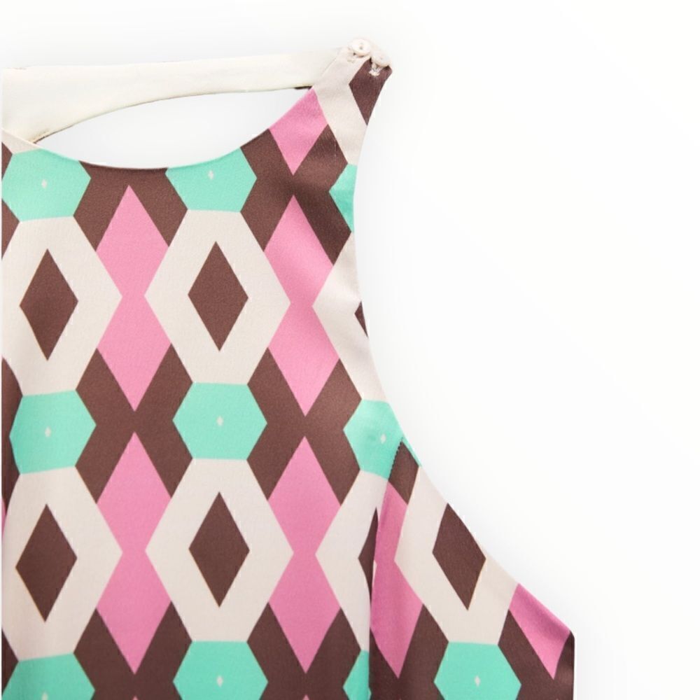 ZARA | Lilac | SATIN EFFECT PRINT DRESS - Picture 4 of 8
